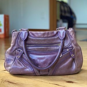 Purple leather Cole Haan purse
